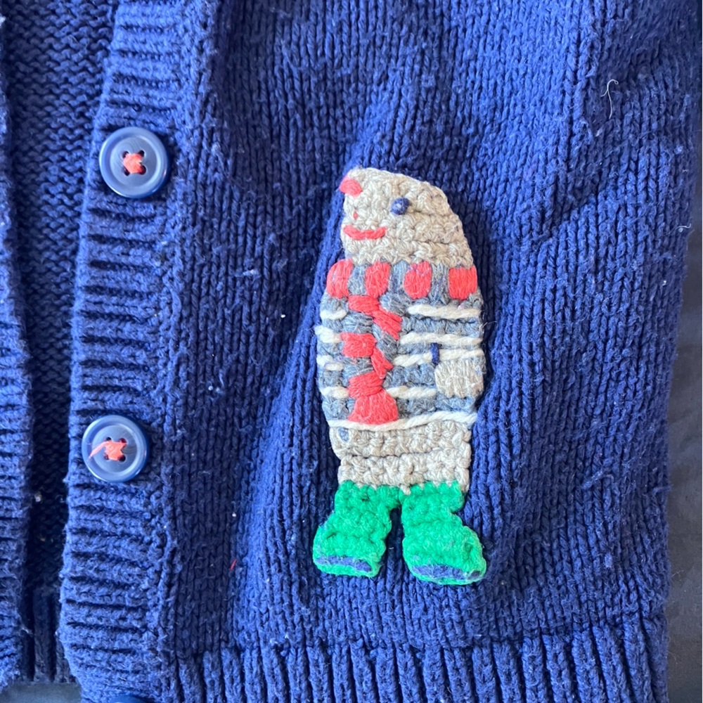 Baby Boden Blue Cardigan - Size 12-18 months - Picture 3 of 8
